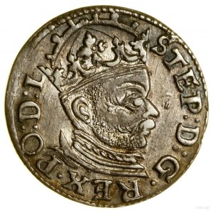 Trojak, 1583, Riga; královská koruna s rozetami; Iger R.83....