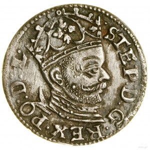 Trojak, 1585, Riga ; petite tête de roi ; Iger R.85.1 (R) -...