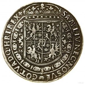 Thaler, 1628, Bydhošť; Av: Polopostava krále se šerpou k...