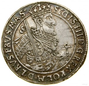 Demi-talaire, 1628, Bydgoszcz ; Av : demi-figure du roi avec une ceinture....