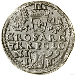 Trojak, 1599, Olkusz; D G - R POLO M D L nella leggenda aw...