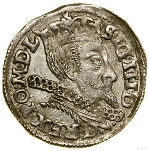 Trojak, 1597, Poznań; bust with long orifice, at bottom r...