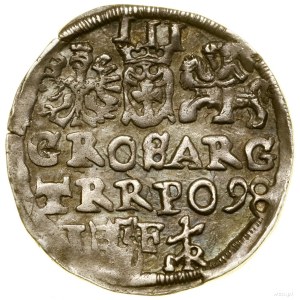 Trojak, 1598, Lublin; zkrácené datum v druhém řádku na ...