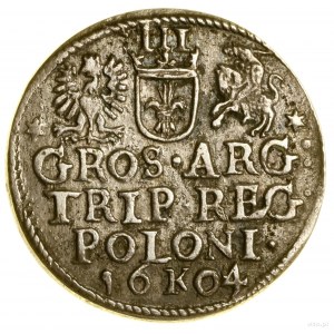 Trojak, 1604, Cracovie ; Iger K.04.1.a (R1), Kopicki (ZIII...