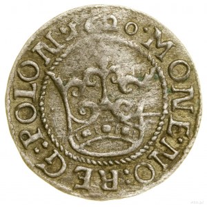 Mezzo penny, 1620, Bydgoszcz; data completa al rovescio, numeri ...