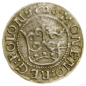 Mezzo penny, 1620, Bydgoszcz; data completa al rovescio, numeri ...