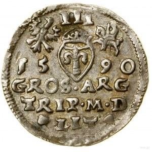 Trojak, 1590, Vilnius; erb Chalecki (Dmitrij Chalecki...