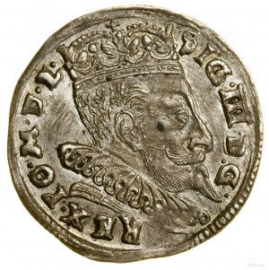 Trojak, 1596, Vilnius; auf der Vorderseite Legende M D L, auf der Rückseite....