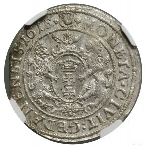 Ort, 1615, Gdansk; bust of ruler with wide orifice, he...