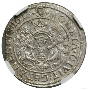 Ort, 1615, Gdansk; bust of ruler with wide orifice, he...