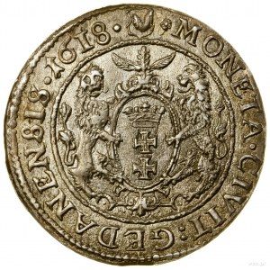 Ort, 1618, Gdansk; a variety with a bear's paw, on the end of...