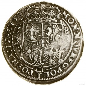 Ort, 1653, Poznań; in the obverse legend IOAN CASIMI, vari...