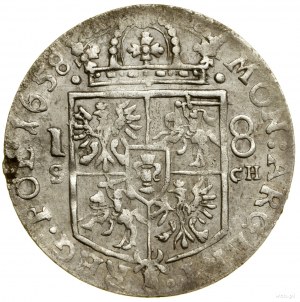 Ort, 1658, Cracow, in the obverse legend IO CASI, in the legend...