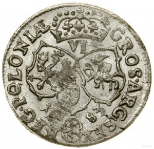Sixième, 1683, Bydgoszcz ; buste du souverain portant une couronne de laurier....