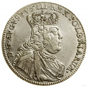 Ort, 1754 EC, Leipzig; narrower bust of the ruler, with oval...
