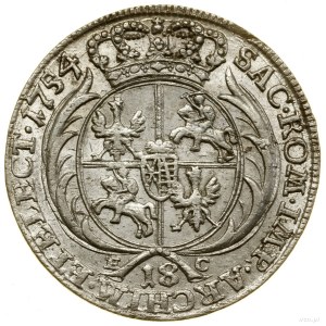 Ort, 1754 EC, Leipzig; wide bust and oval ending....