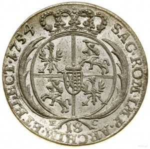 Ort, 1754 EC, Lipsk; portretowy typ popiersia władcy, o...