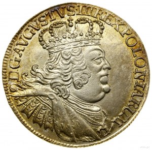 Ort, 1755 EC, Leipzig; massive bust of the ruler in wide...