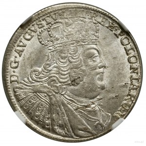 Ort, 1755 EC, Lipsko; masívna busta kráľa v širokom...