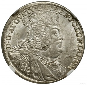 Ort, 1755 EC, Leipzig; massive bust of the king in wide...