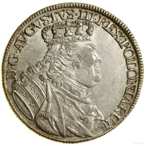 Ort, 1755 EC, Lipsia; piccolo busto del sovrano con pr...