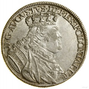 Ort, 1755 EC, Leipzig; small bust of ruler with oval pr...