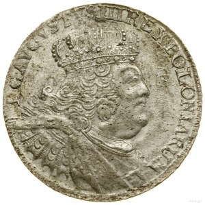 Ort, 1756 EC, Lipsko; busta panovníka s veľkou hlavou, bez...
