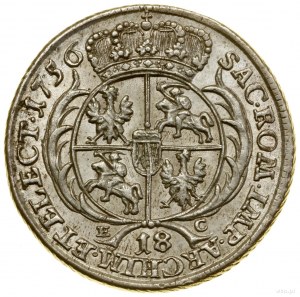 Ort, 1756 EC, Lipsko; poprsí panovníka s velkou hlavou, na ...