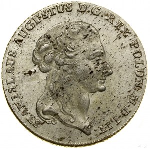 Thaler à six dorures, 1794, Varsovie ; Av : tête de roi en...