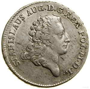 Zwei Zloty (8 Pfennige), 1776 EB, Warschau; mit den Buchstaben E...
