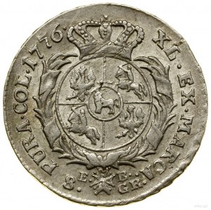 Due zloty (8 centesimi), 1776 EB, Varsavia; con le lettere E...