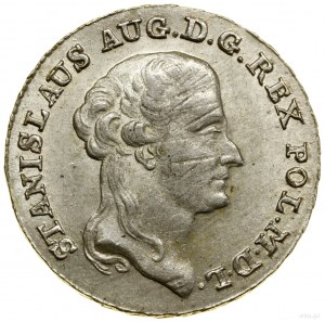 Due zloty (8 groszy), 1794 MV, Varsavia; varietà con na...