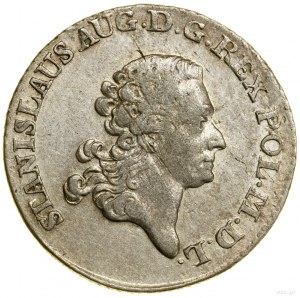 Zlotý (4 groše), 1780 EB, Varšava; s písmenami EB (...