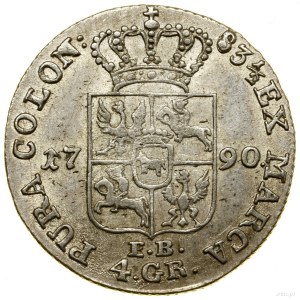 Zlotý (4 groše), 1790 EB, Varšava; s písmeny EB (...