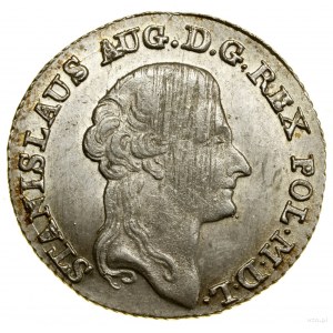 Zloty (4 pennies), 1794 MV, Varsovie ; variété avec inscription....