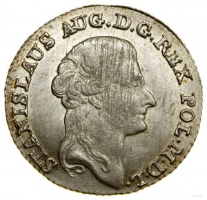 Zloty (4 pennies), 1794 MV, Warsaw; variety with inscription....