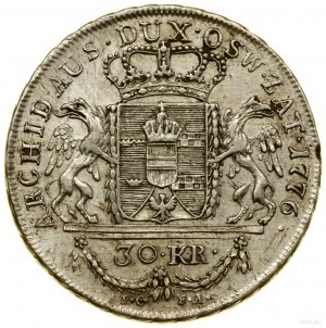 30 krajcars (two-zloty), 1776 IC FA, Viedeň; Eypelta...