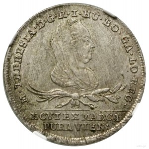 15 krajcarów (złotówka), 1775, Wiedeń; Eypeltauer 235, ...