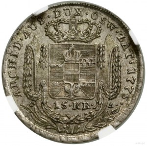 15 krajcarów (złotówka), 1775, Wiedeń; Eypeltauer 235, ...