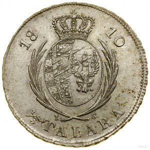 1/3 thaler (deux zlotys), 1810 IS, Varsovie ; Av : tête ...