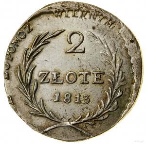 2 zlaté, 1813, Zamosc; odrůda s delšími větvemi s...