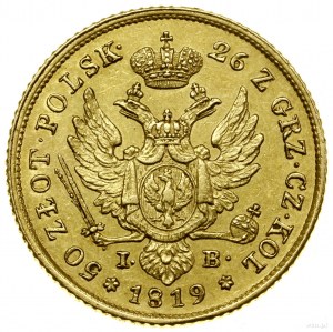 50 oro, 1819 IB, Varsavia; Av: testa dello zar a destra e.