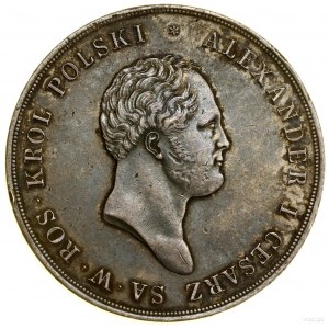 10 or, 1820 IB, Varsovie ; Av : Tête du Tsar à droite et.