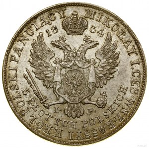 5 złotych, 1834 IP, Warszawa; z inicjałami IP pod Orłem...