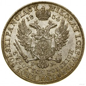 5 zlatých, 1834 IP, Varšava; s iniciálami IP pod Eagle....