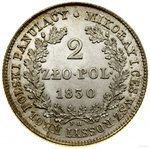 2 or, 1830 FH, Varsovie ; sous une couronne de feuilles de chêne....
