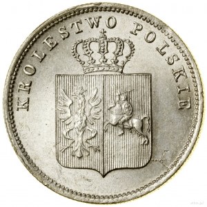 2 zloty, 1831 KG, Varsavia; varietà con un punto dopo POL e P....