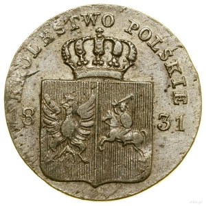 10 Groszy, 1831 KG, Warschau; Krallen des Adlers gebogen, oben...