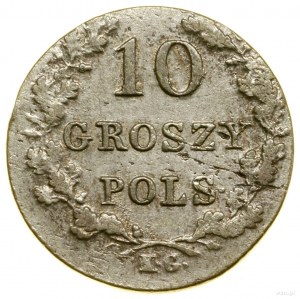 10 Groszy, 1831 KG, Warschau; Krallen des Adlers gebogen, oben...