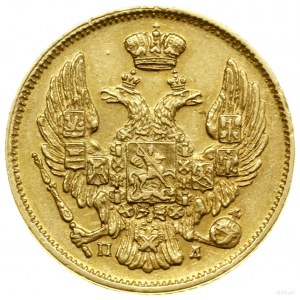 3 rubli = 20 oro, 1835 СПБ ПД, San Pietroburgo; Av: Dwug...